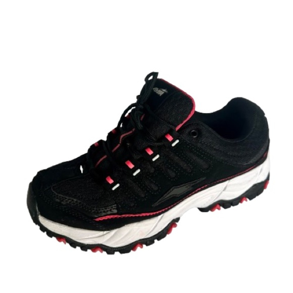 Avia Memory Foam Athletic Comfortable Women’s Sneakers in Black and Pink in 8.5